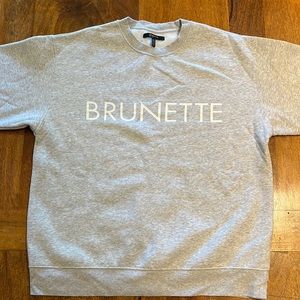 Gray Brunette the Label “Brunette” Classic Crew.
